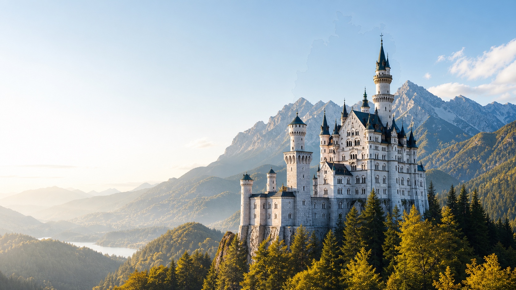 Neuschwanstein Castle in the Bavarian Alps