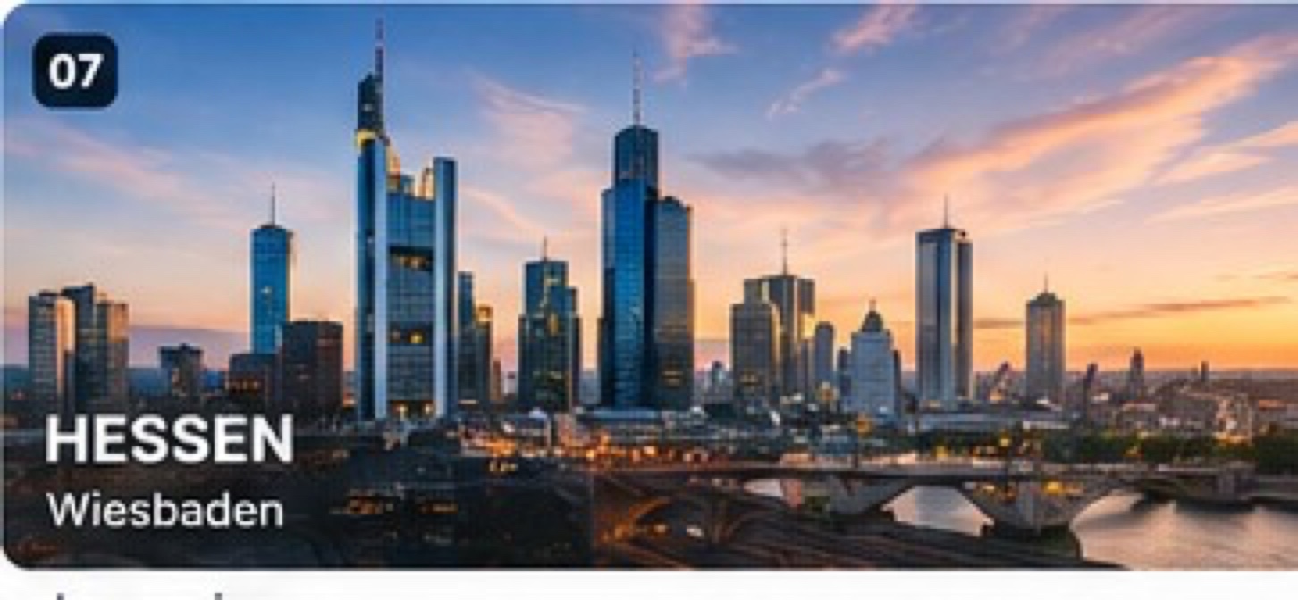 Frankfurt skyline in Hessen