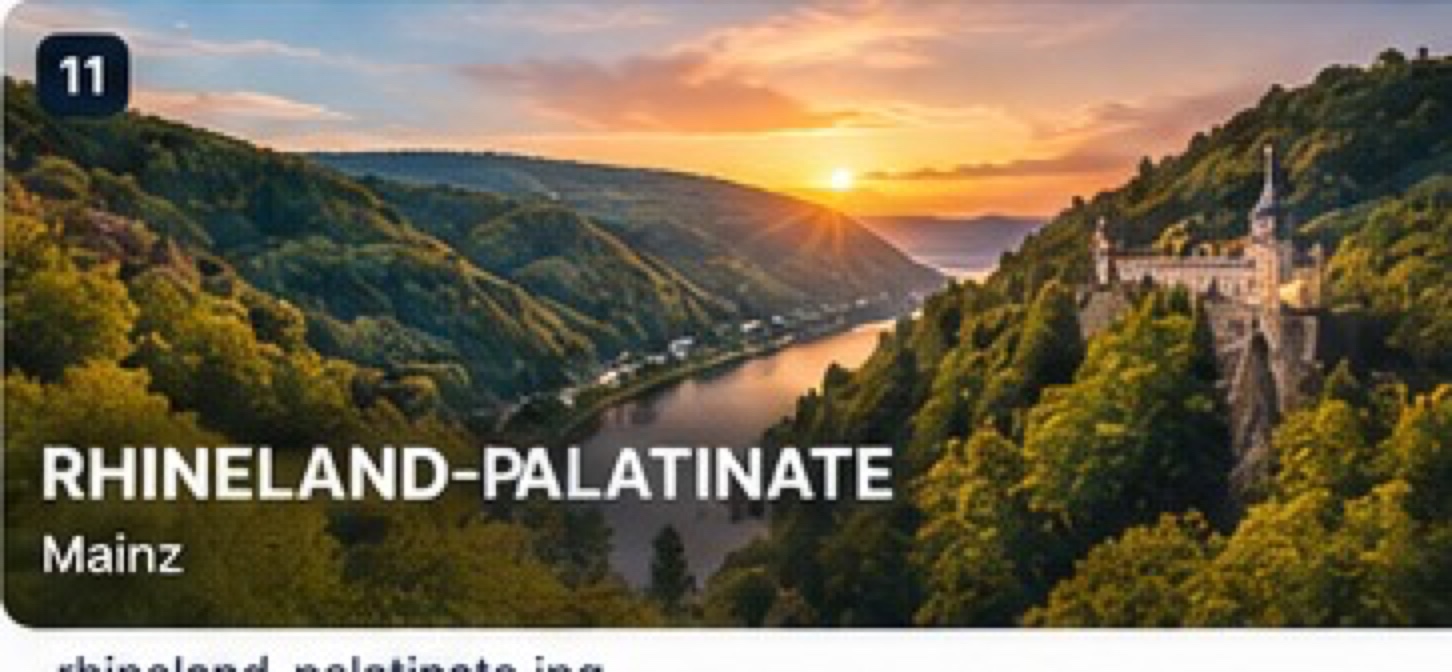 Rhine valley in Rhineland-Palatinate