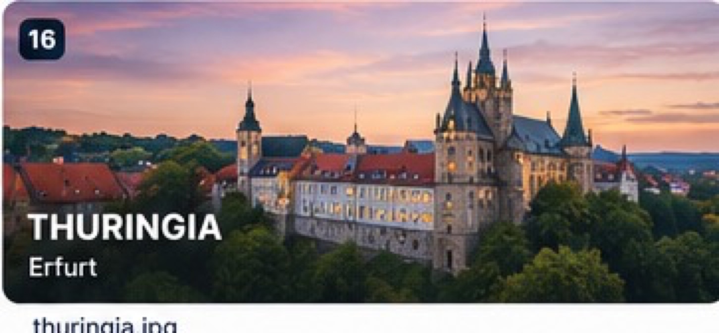 Historic Erfurt cityscape in Thuringia